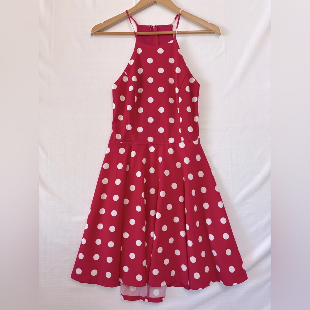 CITY STUDIO Pink Polka Dot Dress Size 11 Juniors